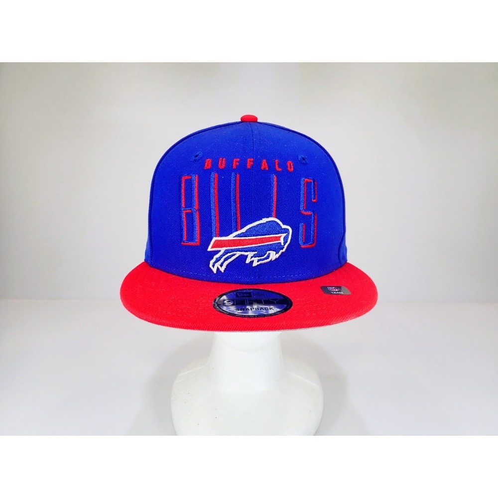 New Era 9FIFTY Buffalo Bills Snapback Hat Blue Red NFL Flat Bill Cap